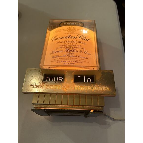 Whiskey Canadian Club The Best In The House Light Up Box 10 By 13 By 5 Inches - Picture 2 of 6